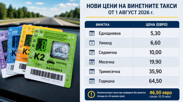 Обявиха новите цени на винетките – поскъпването влиза в сила от 1 август